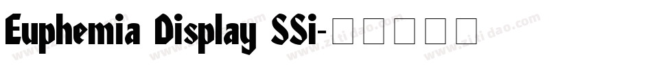 Euphemia Display SSi字体转换